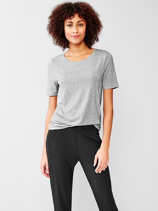 Gap Pure Body Essentials Short Sleeve Tee - Light Heather Grey