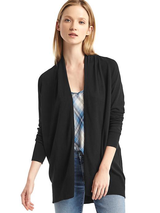 Gap Women Easy Open Front Cardigan - True Black Knit