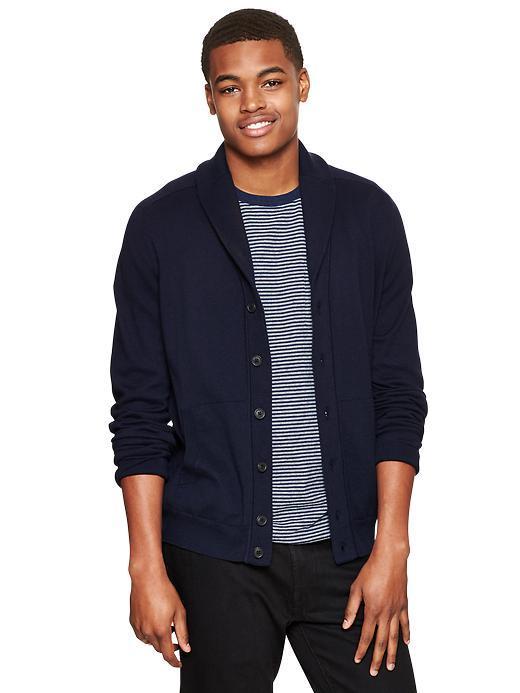 Gap Cotton Cashmere Shawl Cardigan - Navy