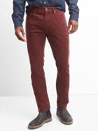Gap Men Stretch Slim Fit Cords - Burgundy