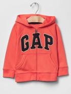 Gap Logo Zip Hoodie - Neon Orange