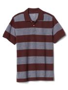 Gap Men Oxford Rugby Stripe Polo - Red Stripe