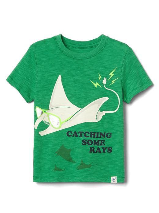 Gap Glow In The Dark Graphic Tee - Deluxe Green