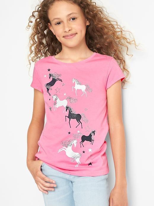 Gap Graphic Short Sleeve Tee - Neon Light Pink