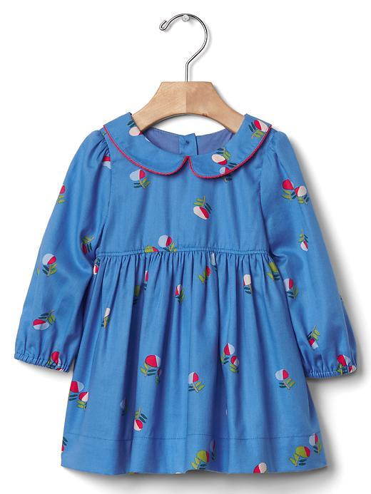 Gap Little Flowers Collar Dress - Barclay Blue