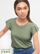 Gap Women Flutter Sleeve Vintage Tee - Desert Cactus