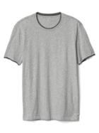 Gap Men Essential Double Hem Crewneck Tee - New Heather Grey