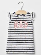 Gap Logo Starry Stripe Dress - Dark Night