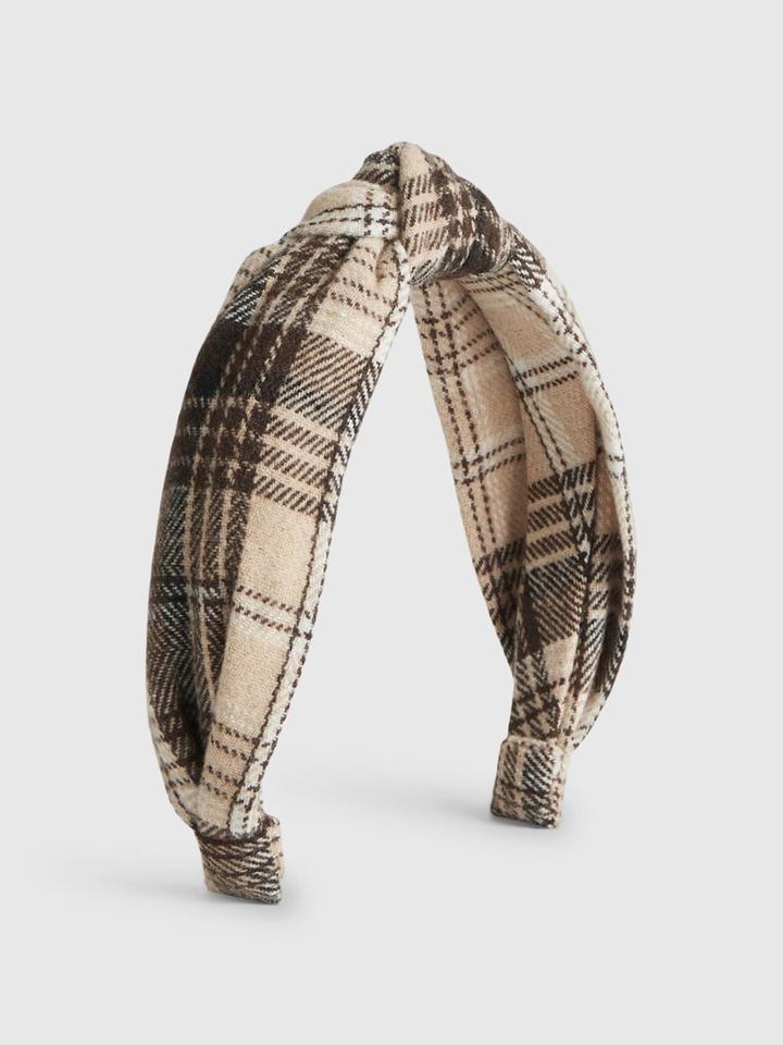 Toddler Plaid Tie-knot Headband