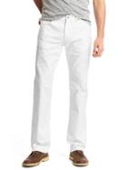 Gap Men Stretch 1969 Straight Fit Jeans - White