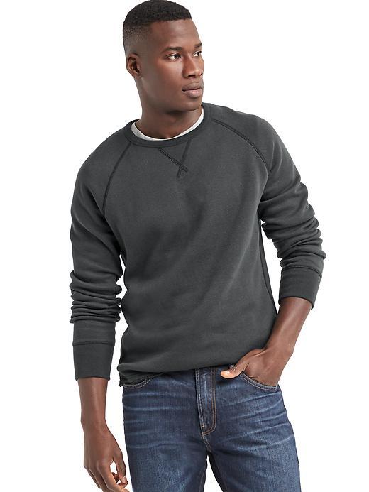 Gap Men Supersoft Double Knit Crew Sweatshirt - Moonless Night