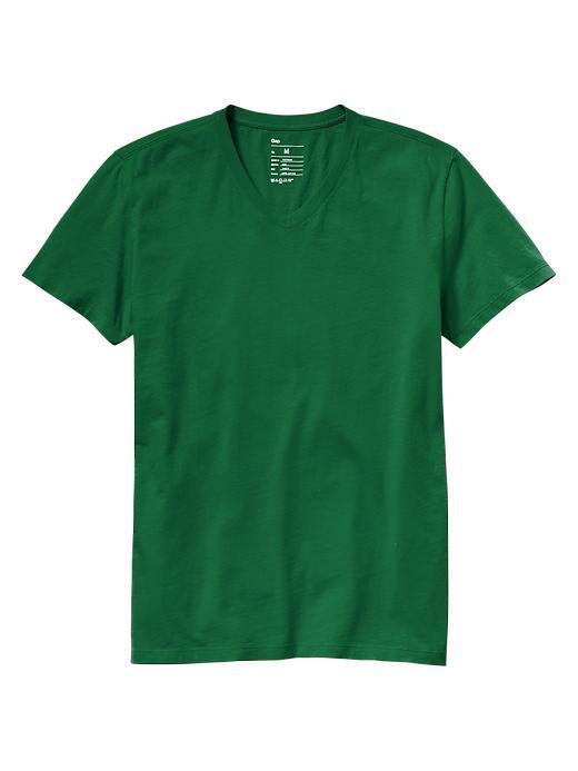 Gap Essential V Neck T - Holiday Green Pine