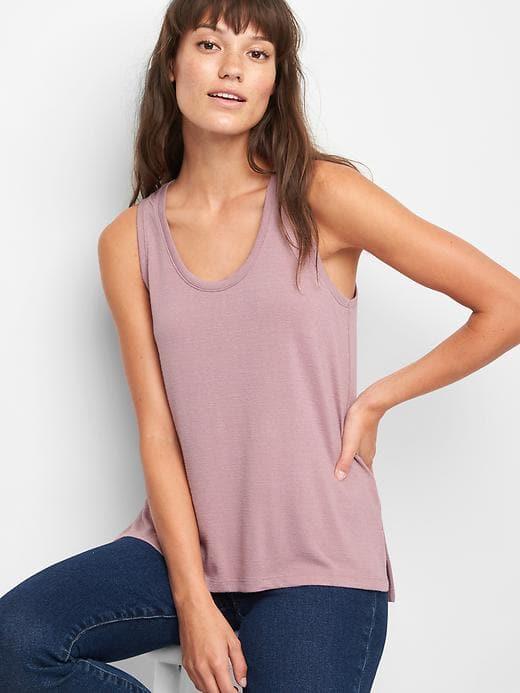 Gap Softspun Scoopneck Tank - Princess Pink