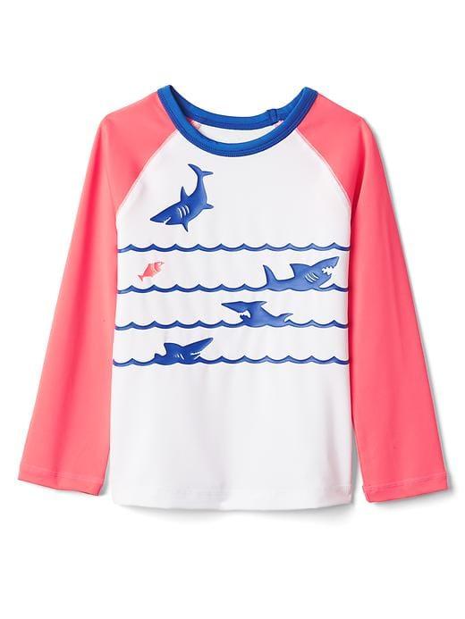 Gap Shark Raglan Rashguard - New Off White