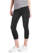 Gap Women Stretch 1969 Demi Panel True Skinny Crop Jeans - Black Denim