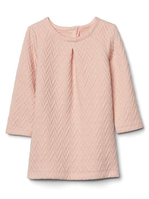 Gap Zig Zag Jacquard Dress - Murmur Pink