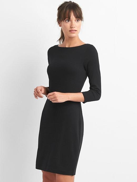 Gap Women Modern Tee Boatneck Dress - True Black