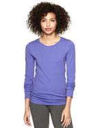 Gap Women Pure Body Long Sleeve Tee - Blue Iris