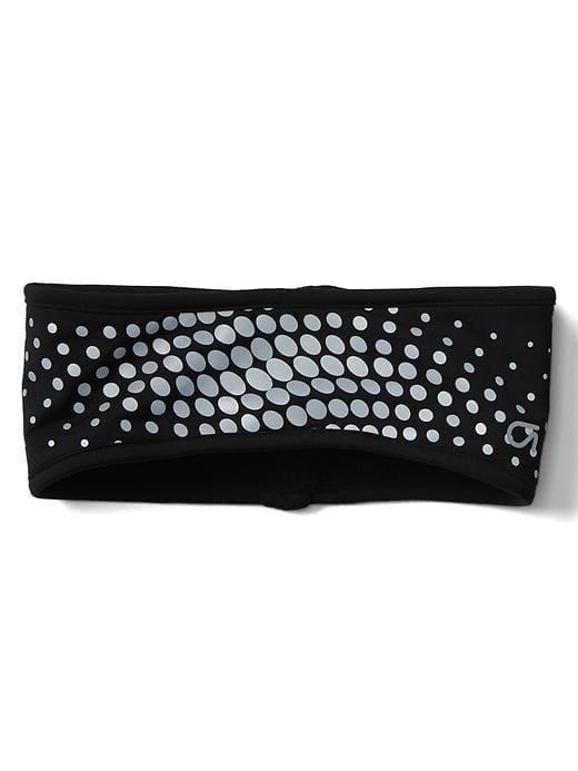 Gap Women Fleece Reflective Print Headband - True Black