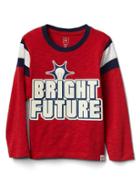 Gap Glow In The Dark Slub Football Tee - Modern Red