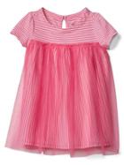 Gap Short Sleeve Tulle Dress - Pixie Dust Pink