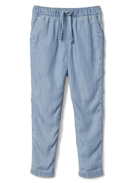 Gap Tencel Pull On Pants - Blue Coast