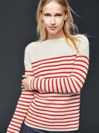 Gap Nautical Stripe Rib Sweater - Red Stripe