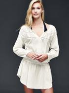 Gap Women Long Sleeve Smock Cover Up - New Off White