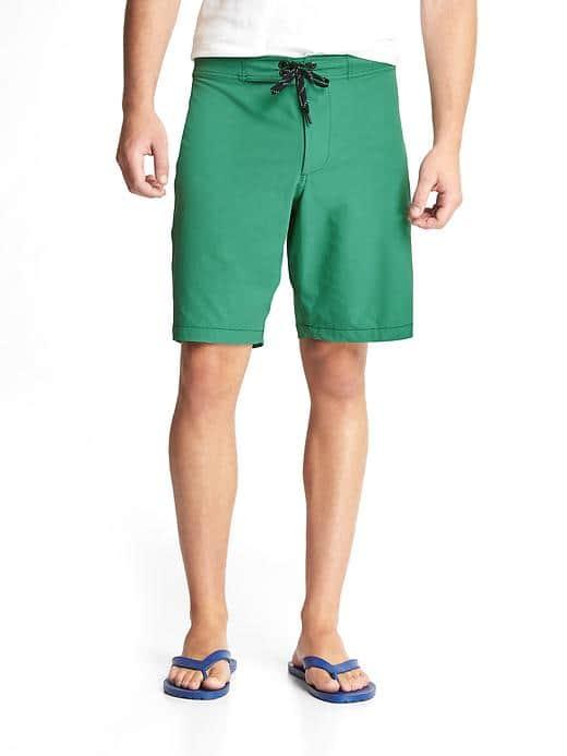 Gap Men Solid Board Shorts 9.5 - New Algae