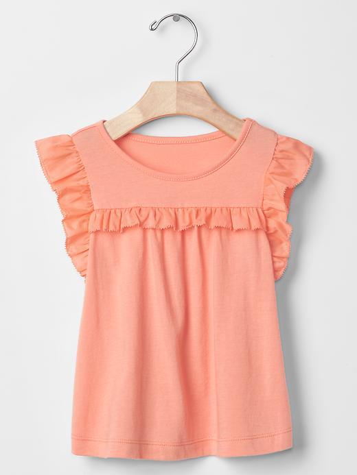 Gap Ruffle Flutter Top - Peachy Keen