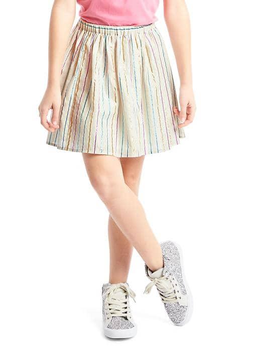 Gap Women Shimmer Stripe Flippy Skirt - Multi Stripe
