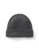 Gap Women Cashmere Ribbed Knit Beanie - Charcoal