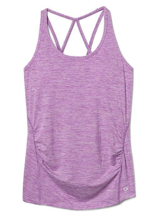 Gap Women Gapmaternity Breathe Stripe Strappy Shelf Tank - Purple Stripe
