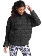 Gap Women Primaloft Oversize Zip Hooded Puffer Jacket - True Black