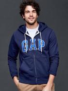 Gap Men Logo Zip Hoodie - Military Blue