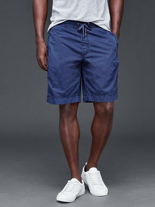 Gap Men Paperweight Jogger Shorts 10 - Comet Blue