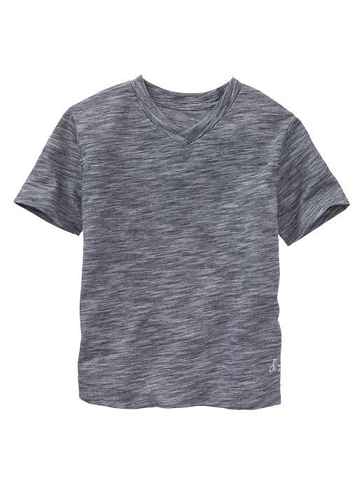 Gap Heathered Slub V Neck T - Blue Galaxy