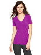Gap Gapfit Breathe V Neck T - Bright Fuchsia
