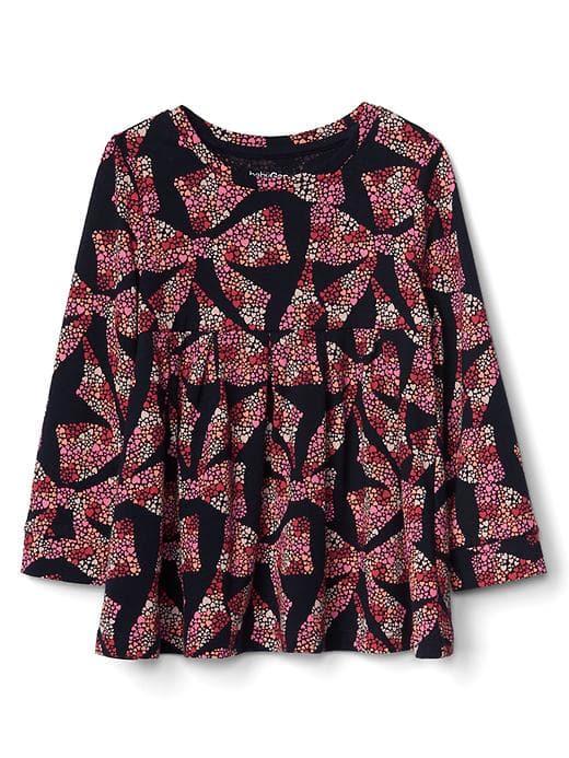 Gap Long Sleeve Jersey Tunic - Navy Bows