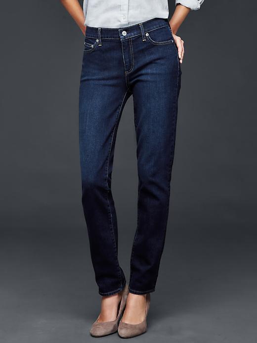 Gap Women 1969 Authentic Straight High Rise Jeans - Dark Indigo