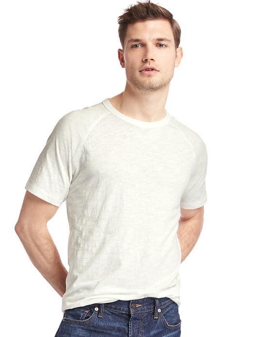 Gap Slub Jersey Crewneck Tee - New Off White