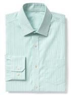Gap Men Wrinkle Resistant Pinstripe Standard Fit Shirt - Turquoise