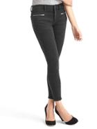 Gap Women Stretch 1969 Zip Pocket True Skinny Ankle Jeans - Black