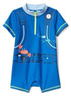 Gap Scuba Rashguard One Piece - Blue Allure