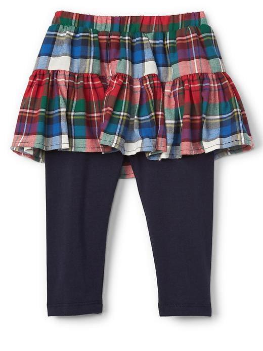 Gap Plaid Skirt Leggings - Dark Night