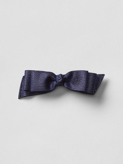 Gap Small Double Bow Hairclip - Dark Night