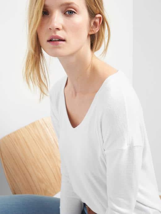 Gap Women Softspun Scoopneck Tee - Optic White