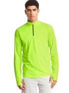 Gap Men Brushed Jersey Half Zip Pullover - Active Yellow