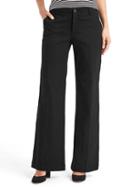 Gap Women Wide Leg Knit Pants - True Black