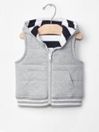Gap Reversible Hoodie Vest - Gray